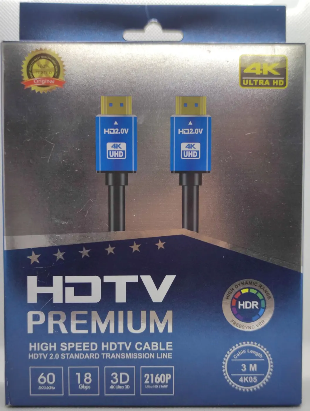 Cable HDMI 03 métres qualité Premium 4k ultra HD — image 1