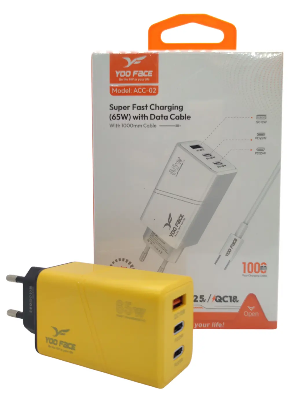 Chargeur type-c YOO FACE 65W Gan ACC-02 yoo face — image 1